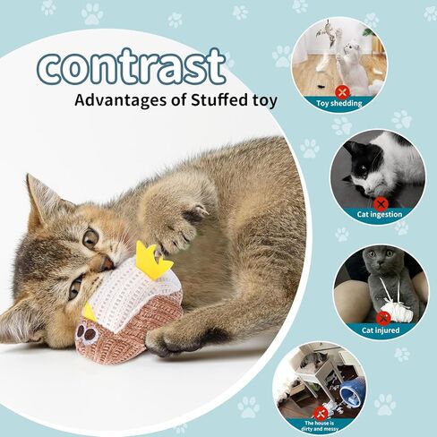 DKTIE Cat Toys with Catnip - Kitten Teething Toys, Cat Stuff for Indoor Cats, Catnip Toys for Cats, Cat Chew Toy, Kitty Toys - Cute Penguin Shape, Set of 2 (MRWJ12) (Penguins) in Kuwait