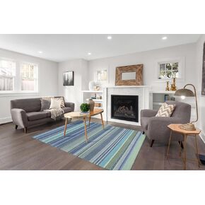 EORC Area Rug for Living Room & Home Décor – Hand-Knotted Wool Striped Oriental Rug Provides Comfort & Beauty, Indoor Floor Carpet for Dining Room, & Offices, 4ft x 6ft, Mauve