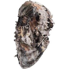 Waxaya خفيفة الوزن كامو قناع الوجه القبعات Ghillie التمويه أغطية الرأس ثلاثية الأبعاد الورقية غطاء كامل غطاء الرأس تركيا الصيد الملحقات in Kuwait