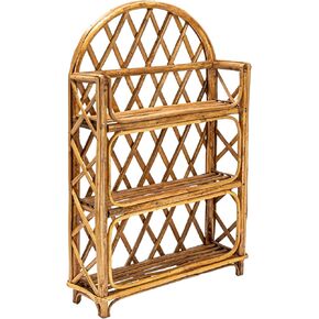 Bloomingville Boho Arched Woven Rattan 3-Tier Wall Shelf, Natural in Kuwait