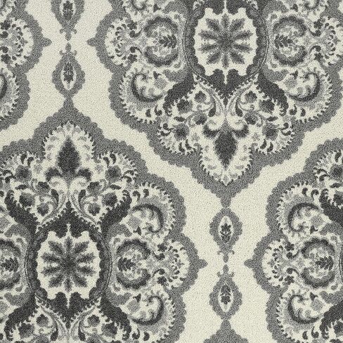 Maples Rugs Vivian Medallion سجاد مطبخ غير قابل للانزلاق [صنع في الولايات المتحدة الأمريكية]، 2'6 x 3'10، رمادي in Kuwait