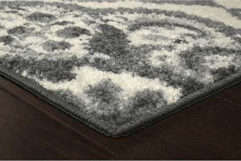 Maples Rugs Vivian Medallion سجاد مطبخ غير قابل للانزلاق [صنع في الولايات المتحدة الأمريكية]، 2'6 x 3'10، رمادي in Kuwait