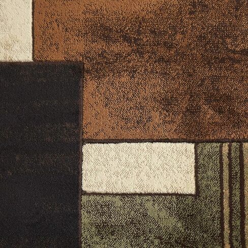 Home Dynamix Tribeca Mason Contemporary Geometric Area Rug, Brown/Red, 5'2"x7'2" in Saudi Arabia