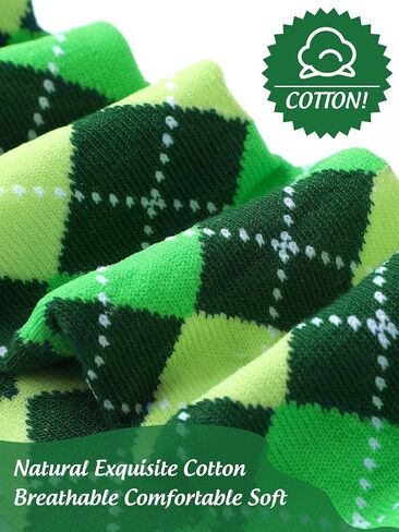 Patelai 6 Pairs St. Patrick's Day Knee High Socks Kid Shamrock Holiday Socks Boys Girls Irish Socks for St. Patrick's Day Party Gift Unisex, 4-8 Years in Saudi Arabia