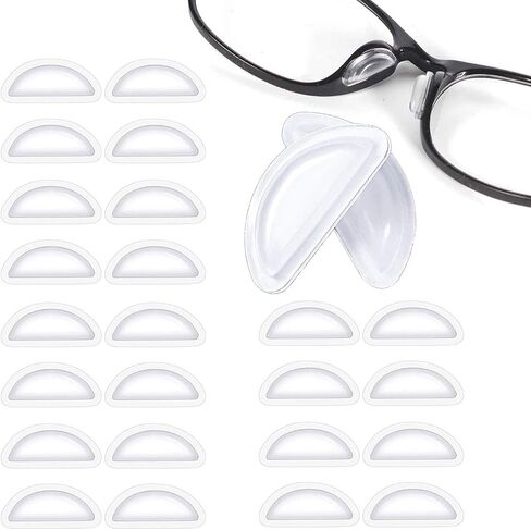 Eyeglass Nose Pads, 12 Pairs Adhesive Soft Silicone Anti-Slip Eyewear Nose Pads, Air Chamber, Air Cushions for Eyeglasses Eyeglass Sunglasses 3.5mm White in Saudi Arabia
