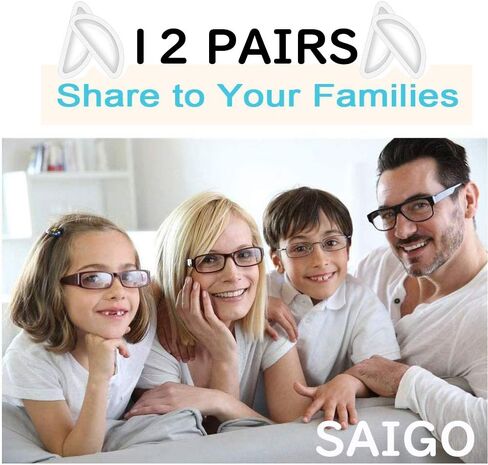 Eyeglass Nose Pads, 12 Pairs Adhesive Soft Silicone Anti-Slip Eyewear Nose Pads, Air Chamber, Air Cushions for Eyeglasses Eyeglass Sunglasses 3.5mm White in Saudi Arabia