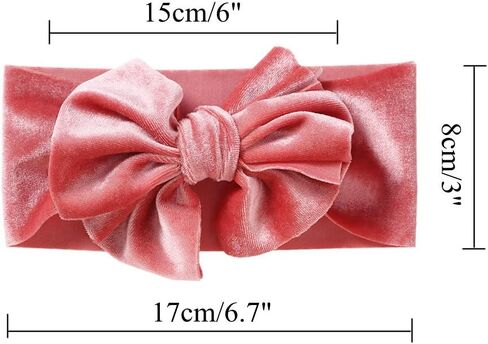 انزوني 9 عبوات من عصابات الرأس المخملية فائقة التمدد معقودة على شكل عمامة اكسسوارات للشعر للفتيات الصغيرات والرضع والأطفال in Kuwait