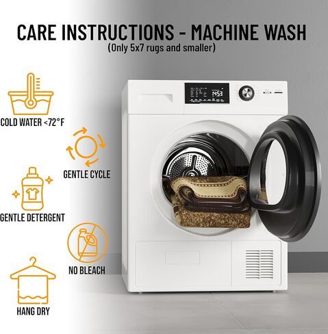 Ottomanson Ottohome Collection Non-Slip Rubberback Bordered Design 3x5 Indoor Area Rug, 3'3" x 5', Brown in Kuwait