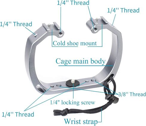 Sevenoak Aluminum Alloy Micro Film Making kit Video Cage Diving Rig Stabilizer SK-GHA6 & GoPro Mount Adapter for Action Cameras GoPro Hero3 3+ 4 5 6 Action Cameras for Underwater Video & Photography in Kuwait