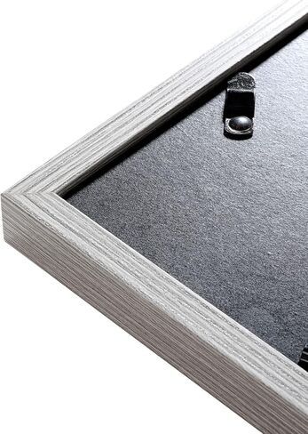 إطار صور LAZYKITTY 3، 2 4x6 و1 7x5 مع حصيرة بيضاء - MDF مقوى، وجوه زجاجية حقيقية، مفصلات من الفولاذ المقاوم للصدأ، قابلة للطي متعددة الزوايا، تقف على أسطح الطاولة - خشب طبيعي in Saudi Arabia