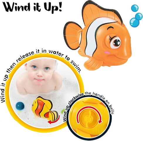 6 PCS Swimming Wind Up Bath Toys - Sea Animals in The Bathtub Windup Motorized Kids Water Bathtime Fun in Saudi Arabia