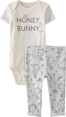little planet by carter's Unisex Baby 2-piece Bodysuit and Pant Set Made With Organic Cotton in Saudi Arabia