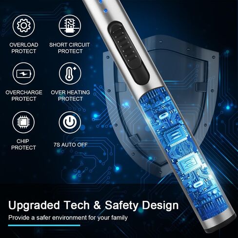ARECTECH Electric Candle Rechargeable Lighter Arc Plasma Lighters for Candle Kitchen Camping Christmas Type-C Black in Kuwait