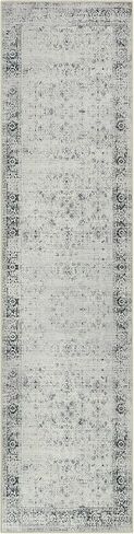 Morebes Vintage Hallway Runner Rug 2x10,Machine Washable Kitchen Runner Rugs Non Skid Washable,Soft Distressed Non-Shedding Carpet Runner for Entryway Foyer Bedside Playroom,Grey in Saudi Arabia