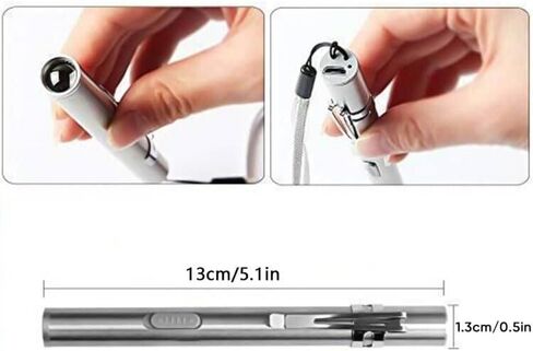 5 حزمة مصباح LED صغير مدمج في بطارية قابلة لإعادة الشحن، كابل شحن USB (كابل USB مرفق) in Kuwait