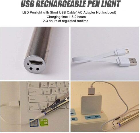 5 حزمة مصباح LED صغير مدمج في بطارية قابلة لإعادة الشحن، كابل شحن USB (كابل USB مرفق) in Kuwait