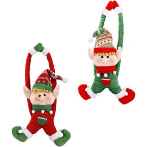 EXCEART 2pcs Christmas Curtain Buckles Elf Curtain Buckle Holder Santa Curtain Tieback Xmas Holiday Window Accessories in Saudi Arabia