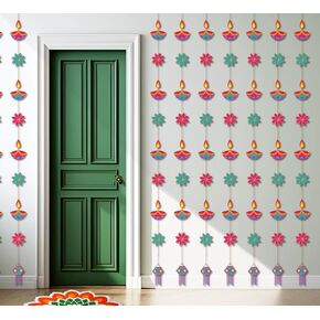 ديكورات ديوالي من إندوتريب للمنزل، 6 قطع من الزخارف الورقية المعلقة لديوالي، ديكور الباب الأمامي، ديكور خلفية ديوالي، لافتة ديوالي السعيدة، خلفيات ديوالي للجدار، ديكور ديوالي، ديكور ديوالي in Kuwait