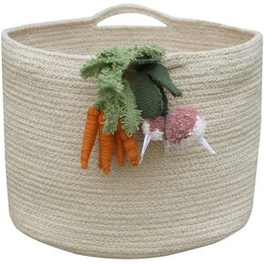 Lorena Canals |Basket Veggies. For Nurseries, Playrooms, Bedrooms. Handmade in 100% Cotton. Size: 9" x 1' x 1' in Kuwait
