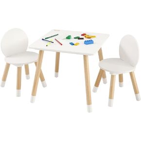 VEVOR Kids Table and Chair Set, Wooden Activity Table with Storage Space and Boxes, Kids Play Table for Toddlers Art, Craft, Reading, Learning in Kuwait