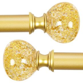 قضبان ستائر فضية من EQUURROY للنوافذ من 36 إلى 72 بوصة (3-6 أقدام)، وقطر 1 بوصة، وقضيب ستارة عالي التحمل قابل للتعديل، ونهايات نهائية من الراتنج الشفاف in Kuwait