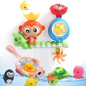 Bath Toy Bathtub Toy with Floating Squirting Toys for Boys and Girls , Fishing Game for Toddles and Babies in Kuwait