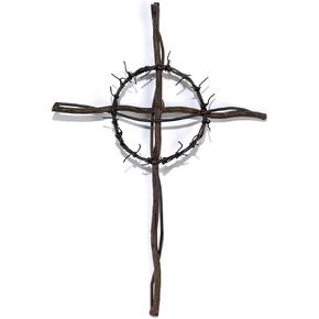Dicksons Crown of Thorns Tree Branch 14 x 10 Metal Wall Cross in Kuwait