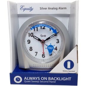 ايكويتي ساعة منبه انالوج صامتة بلون فضي in Kuwait