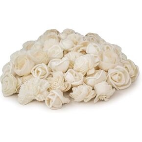 Sola Wood Flowers Mini Random Assortment (No Bark) - 50 pcs, Artificial Flowers for Decoration, Flower Bouquets, Centerpieces, DIY Home Decor and Craft Supplies in Kuwait
