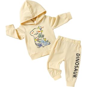 مامامي طفل رضيع ديناصور طباعة كم طويل هوديي البلوز بلايز جرزاية السراويل الخريف الشتاء الملابس 2 قطعة وتتسابق in Kuwait