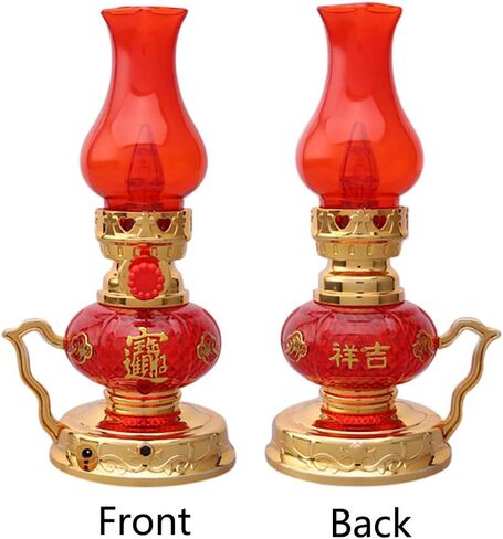 Led Kerosene lamp Crystal Light Vintage Style Retro Nostalgic Ancient Chinese Style Buddhist Supplies in Kuwait