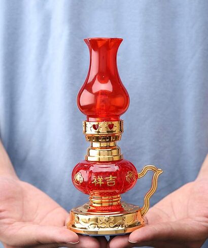 Led Kerosene lamp Crystal Light Vintage Style Retro Nostalgic Ancient Chinese Style Buddhist Supplies in Kuwait
