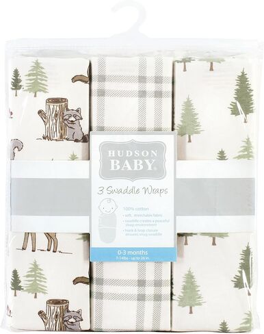 هدسون بيبي قماط قطني للاطفال من الجنسين، انشانتد فورست، 0-3 اشهر in Kuwait