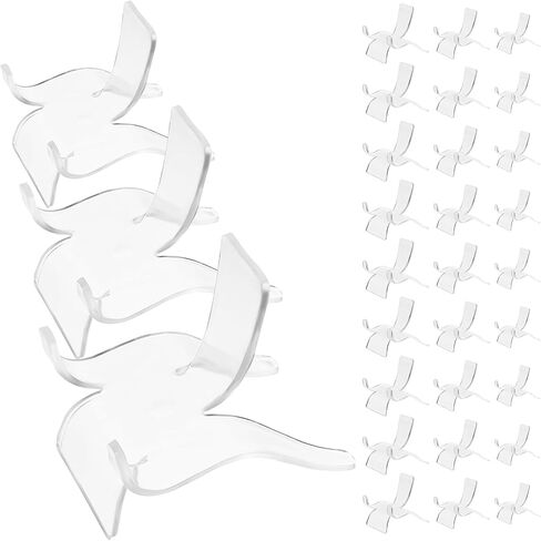 حامل عرض صخري شفاف 30 قطعة من VOSAREA حامل حامل أكريليك صغير (3 أحجام) حامل عرض للمقتنيات الصغيرة للكريستال والجيود والصخور والمعادن والعقيق والأحجار الكريمة المرجانية in Kuwait