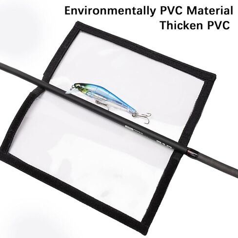 10 قطع من أغلفة طُعم الصيد من YIYUE، أغطية طُعم PVC شفافة، حامي تخزين طُعم الصيد المتين، واقي خطاف الصيد، لفافات طُعم الصيد (5L+5M) in Kuwait