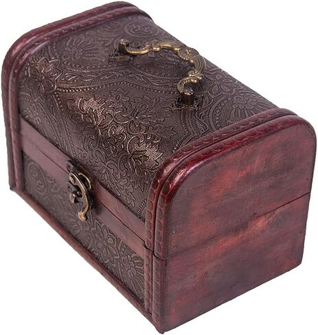 ام بي في بي ان صندوق كنز القراصنة الصغير من قطعة واحدة، صندوق كنز للأطفال، صندوق ألعاب كنز القراصنة، صندوق مجوهرات القراصنة العتيق، مجموعة لعبة قفل دعائم الحفلات، صندوق الكنز in Kuwait