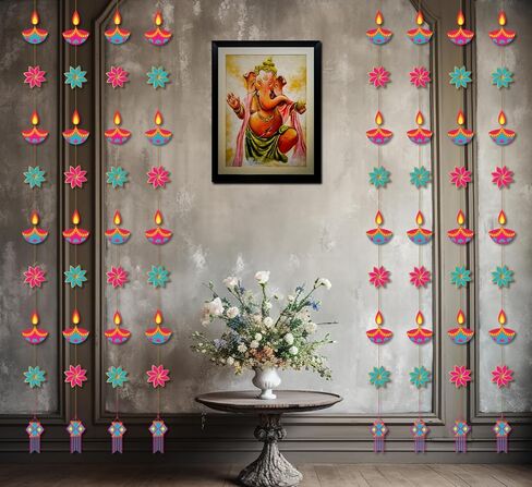 ديكورات ديوالي من إندوتريب للمنزل، 6 قطع من الزخارف الورقية المعلقة لديوالي، ديكور الباب الأمامي، ديكور خلفية ديوالي، لافتة ديوالي السعيدة، خلفيات ديوالي للجدار، ديكور ديوالي، ديكور ديوالي in Kuwait