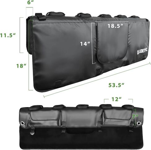LEETPIC Heavy Duty Outdoors Tailgate Pad for Mountain Bike, Tailgate Protection Pad with Tool Pockets for Medium Size Pickup Trucks Carry up to 5 Bikes in Saudi Arabia