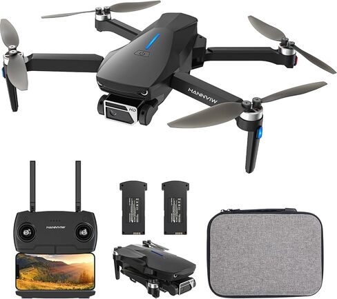 طائرات بدون طيار HANNVIW H220 GPS مع كاميرا للبالغين 4K، أقل من 249 جرام، طائرة بدون طيار لنقل الفيديو طويلة المدى 5G، RC كوادكوبتر مع محرك بدون فرش، عودة تلقائية إلى المنزل، اتبعني، للمبتدئين in Kuwait