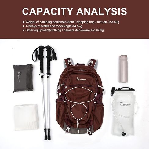 MOUNTAINTOP 40L Hiking Backpack for Women Outdoor Backpack with Rain Cover for Camping,Cycling and Traveling in Saudi Arabia