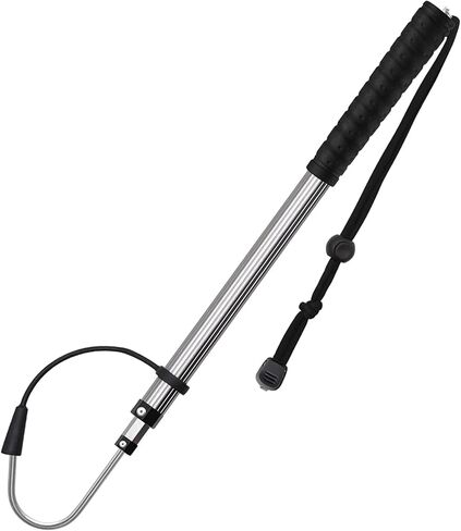SAN LIKE Telescopic Fishing Gaff,Aluminum/Fiberglass Pole with Nonslip Handle,Stainless Steel Hook with M8 Screw, Fish Gaff can Float When Extending in Saudi Arabia