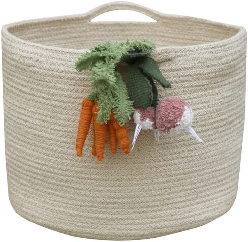 Lorena Canals |Basket Veggies. For Nurseries, Playrooms, Bedrooms. Handmade in 100% Cotton. Size: 9" x 1' x 1' in Kuwait