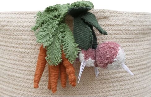 Lorena Canals |Basket Veggies. For Nurseries, Playrooms, Bedrooms. Handmade in 100% Cotton. Size: 9" x 1' x 1' in Kuwait