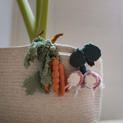 Lorena Canals |Basket Veggies. For Nurseries, Playrooms, Bedrooms. Handmade in 100% Cotton. Size: 9" x 1' x 1' in Kuwait
