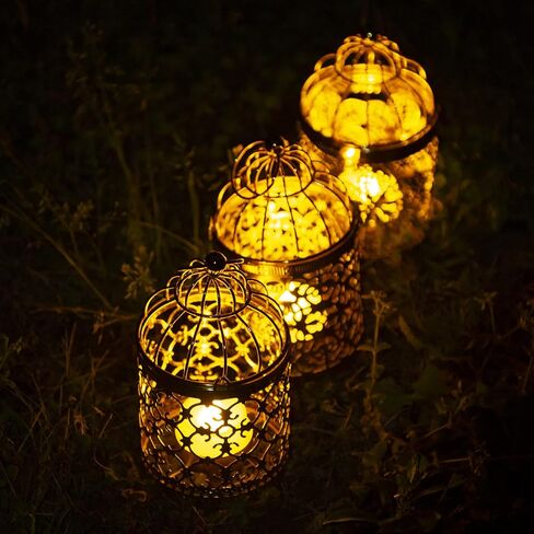 Decorative Candle Lanterns,Small Metal Birdcage Candle Holders,Hanging Tealight, Vintage Centerpieces for Wedding & Party in Kuwait
