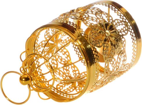 Decorative Candle Lanterns,Small Metal Birdcage Candle Holders,Hanging Tealight, Vintage Centerpieces for Wedding & Party in Kuwait