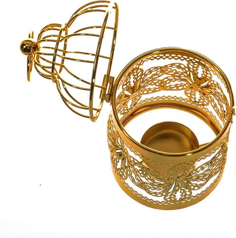Decorative Candle Lanterns,Small Metal Birdcage Candle Holders,Hanging Tealight, Vintage Centerpieces for Wedding & Party in Kuwait
