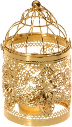 Decorative Candle Lanterns,Small Metal Birdcage Candle Holders,Hanging Tealight, Vintage Centerpieces for Wedding & Party in Kuwait