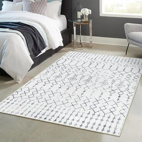 سجاد عداء anidaroel للممر 2x6، سجاد مغربي قابل للغسل غير قابل للانزلاق عداء سجادة المطبخ مع دعم مطاطي، سجادة ناعمة منخفضة الوبر لغرفة النوم، سجادة داخلية لغرفة الغسيل في المدخل in Kuwait