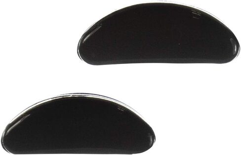 GMS Optical® Premium Silicone 3M Adhesive Half Moon Nose Pads 13mm x 6mm - Ideal for Smaller Frames (5 Pair) (Black) in Kuwait